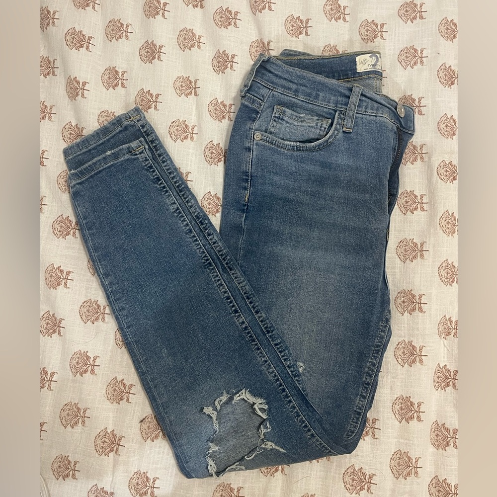Free people busted knee jeans